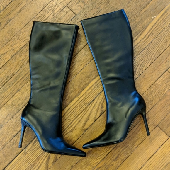 Colin Stuart Shoes - Colin Stuart Tall black leather boots, sz 7.5
